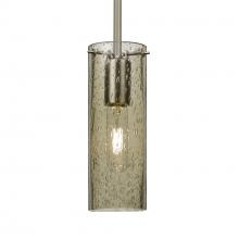 Besa Lighting 1TT-JUNI10LT-SN-L - Besa, Juni 10 Stem Pendant, Latte Bubble, Satin Nickel, 1x60W Medium Base, 15Ft. Cord