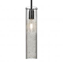 Besa Lighting 1TT-JUNI16CL-BK - Besa, Juni 16 Stem Pendant, Clear Bubble, Black, 1x60W Medium Base