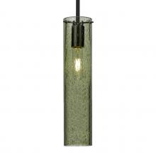 Besa Lighting 1TT-JUNI16MS-BK - Besa, Juni 16 Stem Pendant, Moss Bubble, Black, 1x60W Medium Base