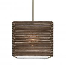 Besa Lighting 1TT-KIRK12-LED-SN-L - Besa, Kirk 12 Stem Pendant, Satin Nickel Finish, 1x9W LED, 15Ft. Cord