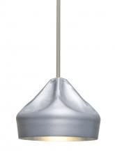 Besa Lighting 1TT-LOTUS-LED-SN - Besa Lotus Stem Pendant, Satin Nickel Finish, 1x9W LED