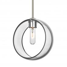 Besa Lighting 1TT-MANACL-SN-NI - Besa Mana Pendant, Clear, Satin Nickel Finish, 1x60W Medium Base