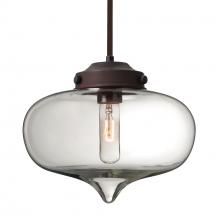 Besa Lighting 1TT-MIRACL-BR-L - Besa Mira Stem Pendant Bronze Clear 1x60W T10, 15Ft. Cord