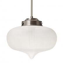Besa Lighting 1TT-MIRAFR-SN-L - Besa Mira Stem Pendant Satin Nickel Frost 1x60W T10, 15Ft. Cord
