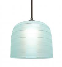 Besa Lighting 1TT-MITZI10CY-BR - Besa, Mitzi 10 Stem Pendant, Cyan, Bronze Finish, 1x40W Medium Base