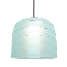 Besa Lighting 1TT-MITZI10CY-LED-SN - Besa, Mitzi 10 Stem Pendant, Cyan, Satin Nickel Finish, 1x9W LED