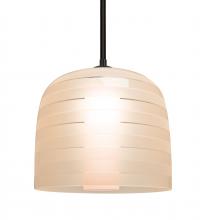 Besa Lighting 1TT-MITZI10SA-BK - Besa, Mitzi 10 Stem Pendant, Salmon, Black Finish, 1x40W Medium Base