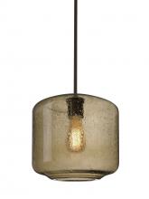 Besa Lighting 1TT-NILES10SM-EDIL-BR - Besa Niles 10 Pendant, Smoke Bubble, Bronze Finish, 1x4W LED Filament