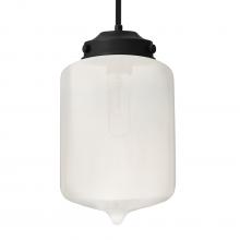 Besa Lighting 1TT-OLINFR-BK - Besa Olin Stem Pendant Black Frost 1x60W Medium Base T10