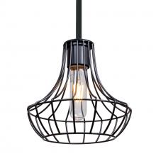 Besa Lighting 1TT-SPEZ07-BK - Besa Stem Pendant Spezza 7 Black 1x100W Medium Base