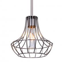 Besa Lighting 1TT-SPEZ07-SN-L - Besa Stem Pendant Spezza 7 Satin Nickel 1x100W Medium Base, 15Ft. Cord