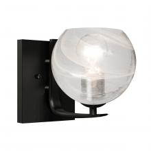 Besa Lighting 1WC-JILLYCL-BK - Besa, Jilly Vanity, Vapor Clear, Black Finish, 1x60W Medium Base