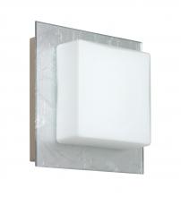 Besa Lighting 1WS-7735SF-LED-SN - Besa Wall Alex Satin Nickel Opal/Silver Foil 1x5W LED