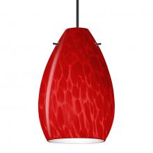 Besa Lighting 1XC-1713RC-BK - Besa Pendant Pera 6, Black Finish, Red Cloud 1x50W MAX GY6.35 Base