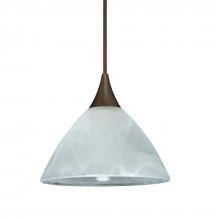 Besa Lighting 1XC-174352-BR-L - Besa Pendant Domi Bronze Marble 1x50W MAX GY6.35 Base, 15Ft. Cord
