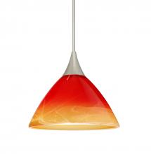 Besa Lighting 1XC-1743SL-SN-L - Besa Pendant Domi Satin Nickel Solare 1x50W MAX GY6.35 Base, 15Ft. Cord
