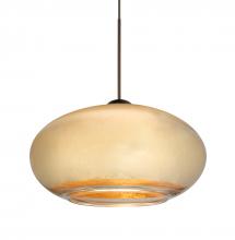 Besa Lighting 1XC-2492GF-BR-L - Besa Pendant Brio 7 Bronze Gold Foil 1x35W MAX GY6.35 Base, 15Ft. Cord