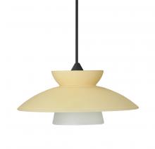 Besa Lighting 1XC-271897-BK - Besa Pendant Trilo 7, Black Finish, Champagne 1x50W MAX GY6.35 Base