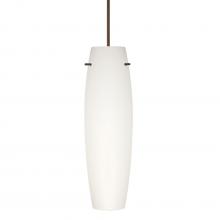 Besa Lighting 1XC-412107-LED-BR-L - Besa Stilo 11 Pendant, Opal Matte, Bronze, 1x9W LED, 15Ft Cord