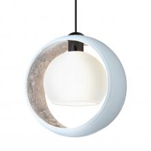 Besa Lighting 1XC-4293SF-BK - Besa Pendant Pogo, Black Finish, White/Inner Silver 1xMAX GY6.35 Base