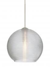Besa Lighting 1XC-461500-SN-L - Besa Pendant Kristall 6 Satin Nickel Clear 1xMAX GY6.35 Base, 15Ft. Cord