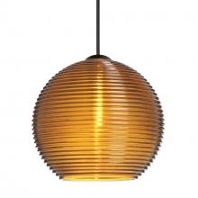 Besa Lighting 1XC-461582-BK - Besa Pendant Kristall 6, Black Finish, Amber 1xMAX GY6.35 Base