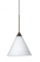 Besa Lighting 1XC-512107-LED-BR - Besa Pendant Kani Bronze Opal Matte 1x5W LED