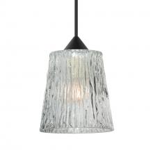 Besa Lighting 1XC-512500-BK - Besa Pendant Nico 4, Black Finish, Clear Stone 1xMAX GY6.35 Base
