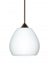 Besa Lighting 1XC-560507-BR-L - Besa Pendant Tay Tay Bronze Opal Matte 1x50W MAX GY6.35 Base, 15Ft. Cord
