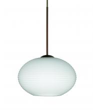 Besa Lighting 1XC-561207-LED-BR-L - Besa Pendant Lasso Bronze Opal Matte 1x5W LED, 15Ft. Cord