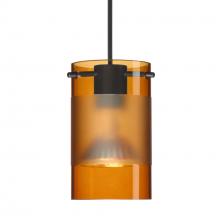 Besa Lighting 1XC-6524EG-BK - Besa Pendant Scope 4, Black Finish, Armagnac/Frost 1x50W MAX GY6.35 Base MR16
