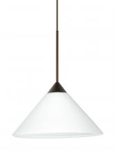 Besa Lighting 1XT-117607-LED-BR-L - Besa Pendant Kona Bronze White 1x5W LED, 15Ft. Cord