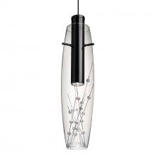 Besa Lighting 1XT-1688WW-LED-BK - Besa Pendant Willow Black Finish, Crystals 1x3W LED