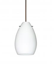 Besa Lighting 1XT-171307-LED-BR - Besa Pendant Pera 6 Bronze Opal Matte 1x5W LED