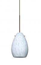 Besa Lighting 1XT-171319-LED-BR-L - Besa Pendant Pera 6 Bronze Carrera 1x5W LED, 15Ft. Cord