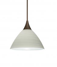 Besa Lighting 1XT-1743KR-LED-BR-L - Besa Pendant Domi Bronze Chalk 1x6W LED, 15Ft. Cord