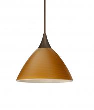 Besa Lighting 1XT-1743OK-LED-BR-L - Besa Pendant Domi Bronze Oak 1x6W LED, 15Ft. Cord