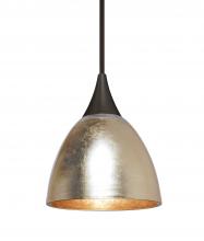 Besa Lighting 1XT-1758GF-BR-L - Besa Divi Pendant, Gold Foil, Bronze, 1x50W MAX GY6.35 Base, 15Ft. Cord