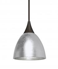 Besa Lighting 1XT-1758SF-BR-L - Besa Divi Pendant, Silver Foil, Bronze, 1x50W MAX GY6.35 Base, 15Ft. Cord