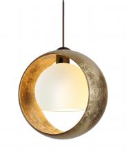 Besa Lighting 1XT-4293GG-LED-BR-L - Besa Pendant Pogo Bronze Gold/Inner Gold 1x5W LED, 15Ft. Cord