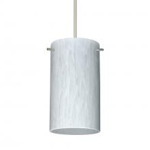 Besa Lighting 1XT-440419-LED-SN-L - Besa Stilo 7 Pendant Carrera Satin Nickel 1x5W LED, 15Ft. Cord
