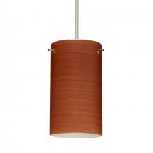 Besa Lighting 1XT-4404CH-SN-277-DIM010 - Besa Stilo 7 Pendant Satin Nickel Cherry 1x50W MAX GY6.35 Base, 277V, 0-10V Dimming