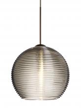 Besa Lighting 1XT-461502-LED-BR-L - Besa Pendant Kristall 6 Bronze Smoke 1x5W LED, 15Ft. Cord
