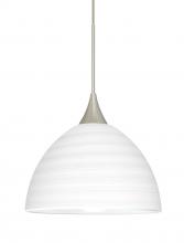 Besa Lighting 1XT-4679KR-LED-SN-L - Besa Pendant Brella Satin Nickel Chalk 1x6W LED, 15Ft. Cord