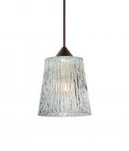 Besa Lighting 1XT-512500-BR-L - Besa Pendant Nico 4 Bronze Clear Stone 1x35W MAX GY6.35 Base, 15Ft. Cord