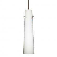 Besa Lighting 1XT-567407-LED-BR-L - Besa Camino Pendant Bronze Opal Matte 1x50W MAX GY6.35 Base, 15Ft. Cord