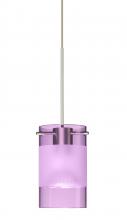 Besa Lighting 1XT-6524EA-SN - Besa Pendant Scope Satin Nickel Amethyst/Frost 1x50W Halogen Mr16