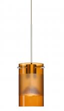 Besa Lighting 1XT-6524EG-LED-SN - Besa Pendant Scope 4 Satin Nickel Armagnac/Frost 1x5W LED MR16