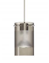 Besa Lighting 1XT-6524ES-LED-SN-L - Besa Pendant Scope Satin Nickel Smoke/Frost 1x5W LED Mr16, 15Ft. Cord