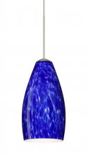 Besa Lighting 1XT-719886-LED-SN-L - Besa Pendant Karli Satin Nickel Blue Cloud 1x5W LED, 15Ft. Cord